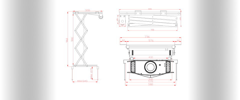 Dims projector Lift